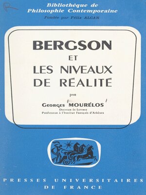 cover image of Bergson et les niveaux de réalité